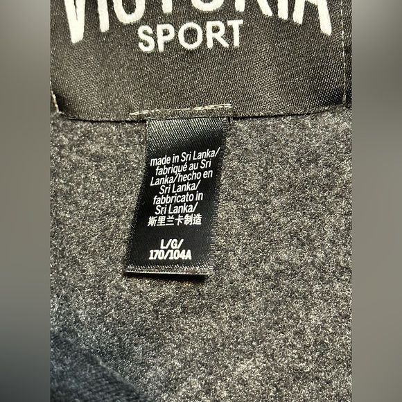 Victoria's Secret SPORT Large Cowl Neck Long Sleeve Black Pullover Hoodie - Picture 11 of 13